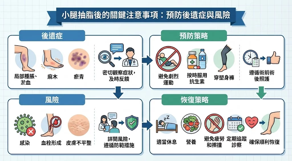 小腿抽脂後的關鍵注意事項