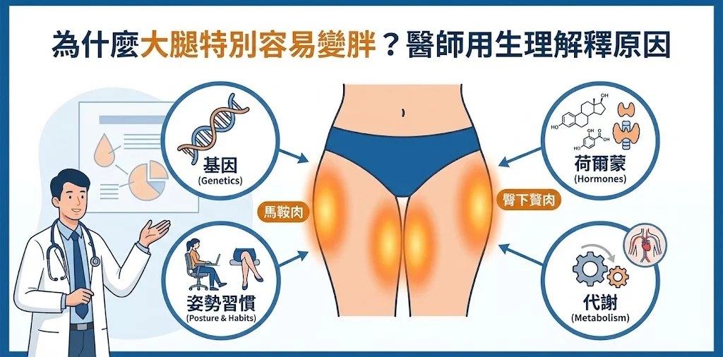 為什麼大腿特別容易變胖？醫師用生理解釋原因